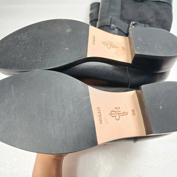 Cole Haan Black Leather & Suede Knee High Riding Boots Women's 8 17" Shaft EUC - Picture 16 of 16